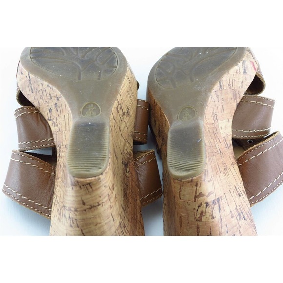 Eurosoft Size 10 M Brown Slide Leather Women Sandal Shoes - Picture 5 of 6